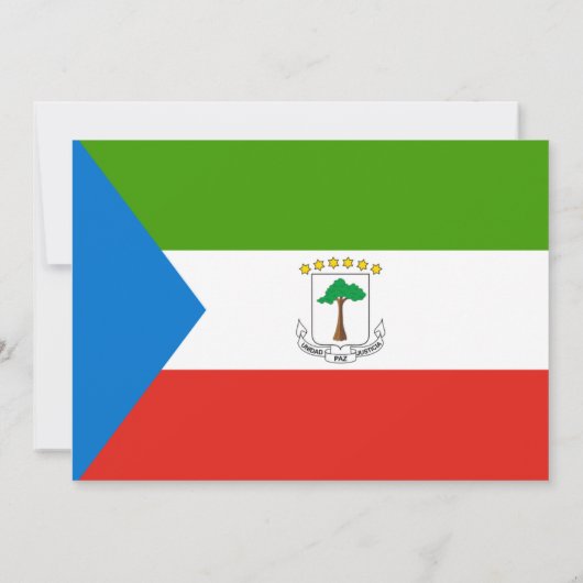 赤道ギニア国旗、赤道ギニア結婚の 招待状 (裏面)