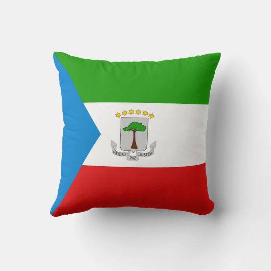 赤道ギニア国旗x国旗の枕 クッション (裏面)