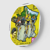 赤道ギニア環礁の歴史的スタンプ ラージ壁時計 (傾斜)