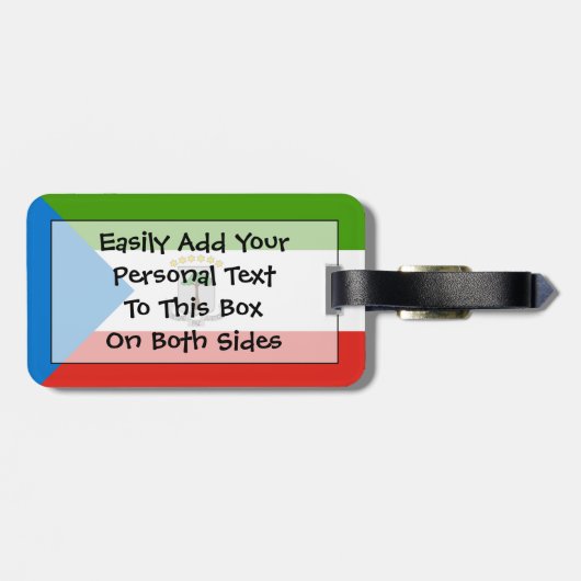 赤道ギニア簡単ID個人国旗 ラゲッジタグ (裏面横)