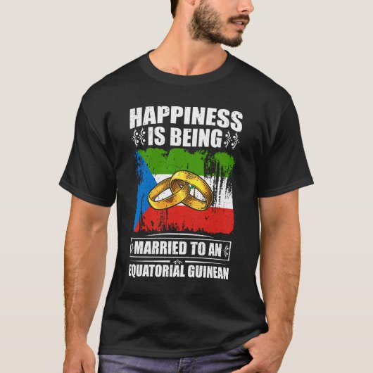 赤道ギニア結婚したに幸せがある Tシャツ (正面)