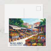 赤道ギニア マラボ中央市場 ポストカード (正面/裏面)