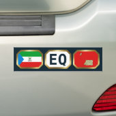 赤道ギニア 国旗・地図 国コード ステッカー (車上)
