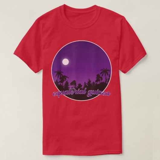 赤道ギニアby night with Palms Tシャツ (デザイン正面)