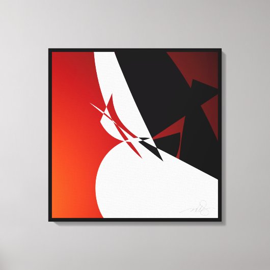 赤遠くにく帆を張る キャンバスプリント (正面)