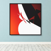 赤遠くにく帆を張る キャンバスプリント (インサイチュ (ウッドフロア))