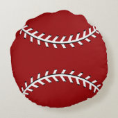 赤野球ゲームズスポーツチームラウンドピロー ラウンドクッション (裏面)