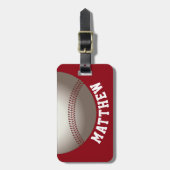 赤野球スポーツ ラゲッジタグ (正面縦)
