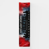 赤野球ソフトボール・ダグアウトバナースポーツチーム 横断幕 (縦)