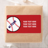 赤野球チームスポーツパーティーステッカーラベル ラベル (インサイチュ)