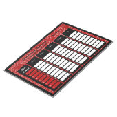 赤野球学校パーソナライズされた宿題メモ帳 ノートパッド (アングル)