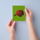 赤野球帽グラフィック チラシ (手)