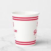 赤野球部カスタム選手番号とチーム名 紙コップ (左)