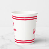 赤野球部カスタム選手番号とチーム名 紙コップ (右)