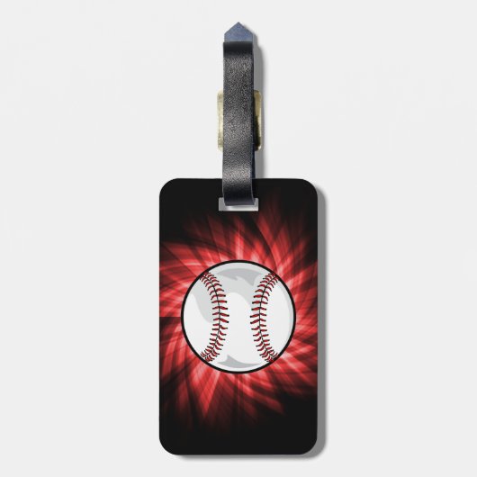 赤野球 ラゲッジタグ (裏面縦)