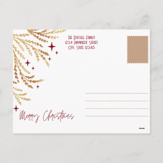 赤金のお祭り ファミリーフォトフレーム シーズンポストカード (裏面)