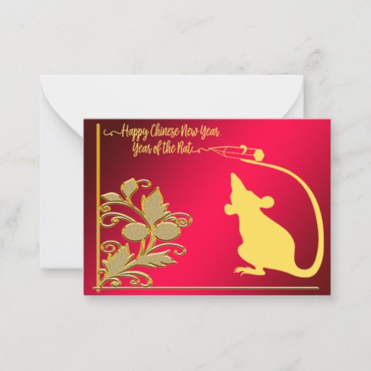 赤金の年 ノートカード (正面)