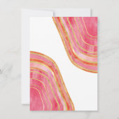 赤金アクセントの瑪瑙ウォーターカラー結婚式 招待状 (裏面)