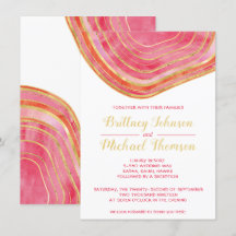 赤金アクセントの瑪瑙ウォーターカラー結婚式