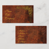 赤金ゴールドのOrnamental 名刺 (正面/裏面)