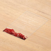 赤金ゴールドエレガントアモダン結婚ト アクリル招待状 (レイダウン)