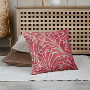 赤金ゴールドエレガントフローラシック植物花 アウトドアクッション