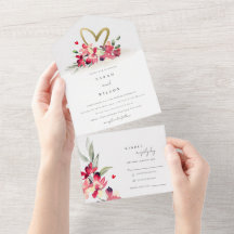 赤金ゴールドオーキッドハートフローラ水結婚色