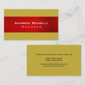 赤金ゴールドカラークリエイティブマネージャの名刺 名刺 (正面/裏面)