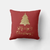 赤金ゴールドキラメリークリスマスツリー クッション (裏面)