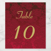 赤金ゴールドクリスマスウィンターウェディング ワインラベル (シングルラベル)