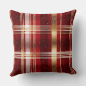 赤金ゴールドクリスマスタータンチェックパターン#7 ID1009 クッション (裏面)