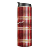 赤金ゴールドクリスマスタータンチェックパターン#7 ID1009 タンブラー (回転右)