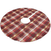 赤金ゴールドクリスマスタータンチェックパターン#7 ID1009 ブラッシュドポリエステルツリースカート (アングル)