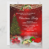 赤金ゴールドクリスマスツリーフェスティバルクリスマスパーティー 招待状 (正面)