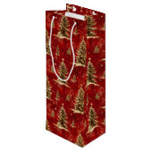 赤金ゴールドクリスマスツリー ワインギフトバッグ (裏面アングル)
