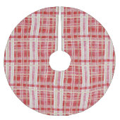 赤金ゴールドクリスマスプレッドパターン#2 ID1009 ブラッシュドポリエステルツリースカート (正面)