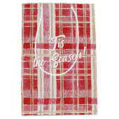 赤金ゴールドクリスマスプレッドパターン#2 ID1009 ミディアムペーパーバッグ (正面)