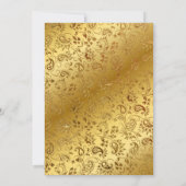 赤金ゴールドクリスマスベビーシャワー 招待状 (裏面)