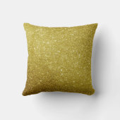 赤金ゴールドグリッタークリスマスパーソナライズされたベビー写真 クッション (裏面)