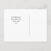 赤金ゴールドグリッター雨が私の花嫁になる インビテーションポストカード (裏面)