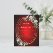 赤金ゴールドコーン緑クリスマスパーティの招待状 (スタンド正面)