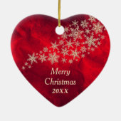 赤金ゴールドスノーフレークバレーボール選手 セラミックオーナメント (裏面)