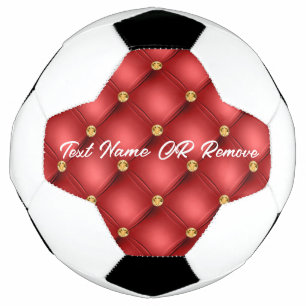 赤金ゴールドダイヤモンドタフテカスタムッド文字サッカーボール サッカーボール