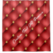 赤金ゴールドダイヤモンドタフテカスタムッド文字シャワーカーテン シャワーカーテン (正面)