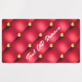 赤金ゴールドダイヤモンドタフテカスタムッド文字ラベル ラベル (デザイン2)