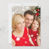 赤金ゴールドツリーフォトクリスマスハッピーホリデー シーズンカード (裏面)