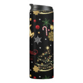 赤金ゴールドトナカイのメリークリスマスツリー タンブラー (回転右)