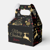 赤金ゴールドトナカイのメリークリスマスツリー フェイバーボックス (正面サイド)