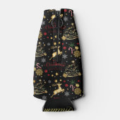 赤金ゴールドトナカイのメリークリスマスツリー ボトルクーラー (裏面)