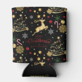 赤金ゴールドトナカイのメリークリスマスツリー 缶クーラー (裏面)